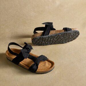 Sundance Tigerlily Sandals 110410 Leather Suede in Black size 37 EU NWT $118+